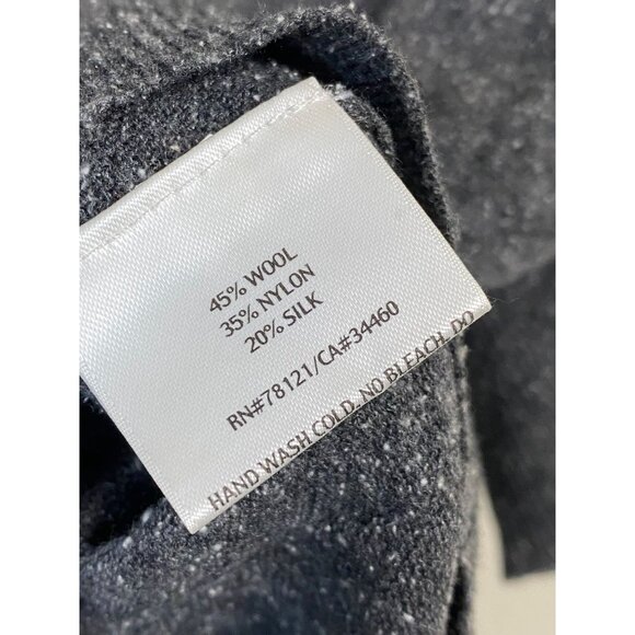 Eileen‎ Fisher Wool Silk Blend Women Charcoal Gray Dolman Sleeve Sweater Size XS - Picture 6 of 15